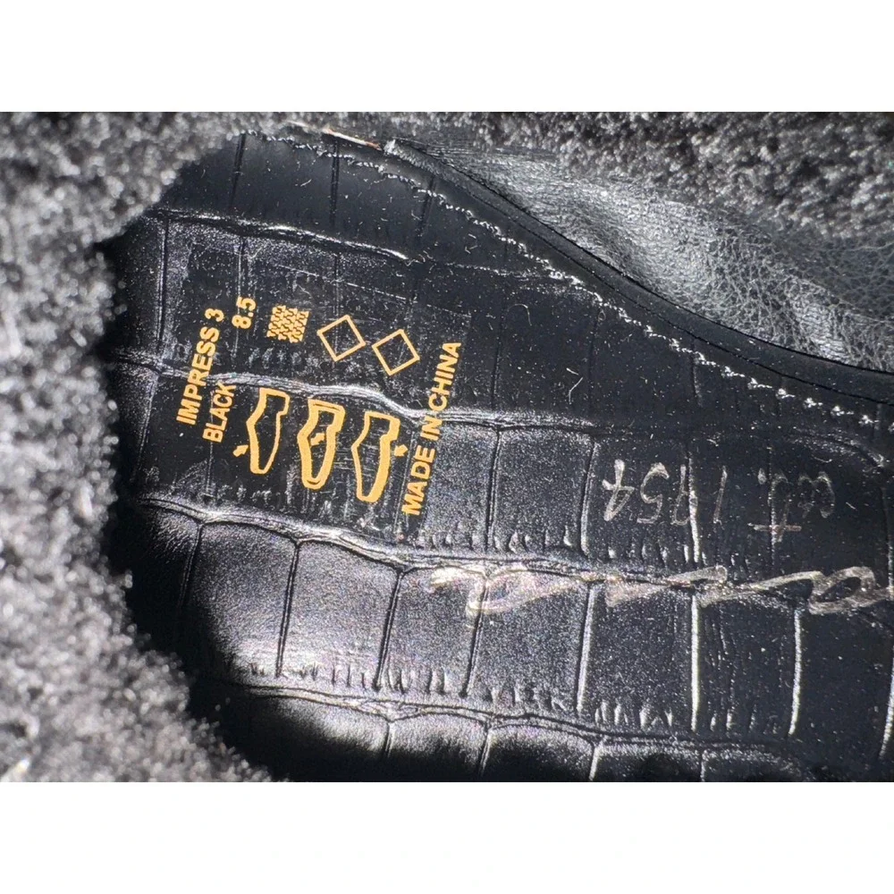 NWT Vintage Havana Impress 3 Mary Jane Women Black Boucle Studded Flats 8.5